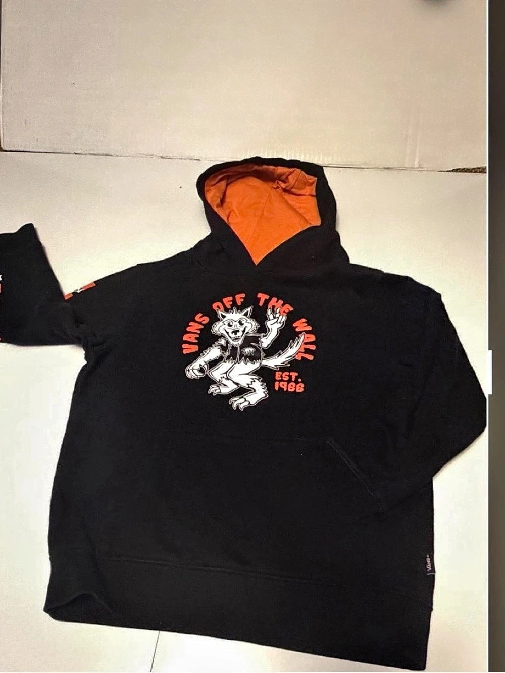Vans "Off The Wall" Sk8 Wolf Pullover Hoodie - Black - Size 7XL
